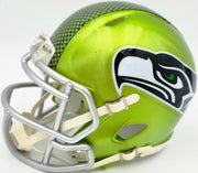 Malcolm Smith Autographed Seattle Seahawks Flash Green Speed Mini Helmet "SB LXVIII MVP" Beckett BAS Witness Stock #262122