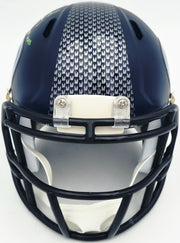 Malcolm Smith Autographed Seattle Seahawks Blue Speed Mini Helmet "SB LXVIII MVP" Beckett BAS Witness Stock #262123