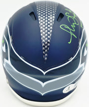 Malcolm Smith Autographed Seattle Seahawks Blue Speed Mini Helmet "SB LXVIII MVP" Beckett BAS Witness Stock #262123
