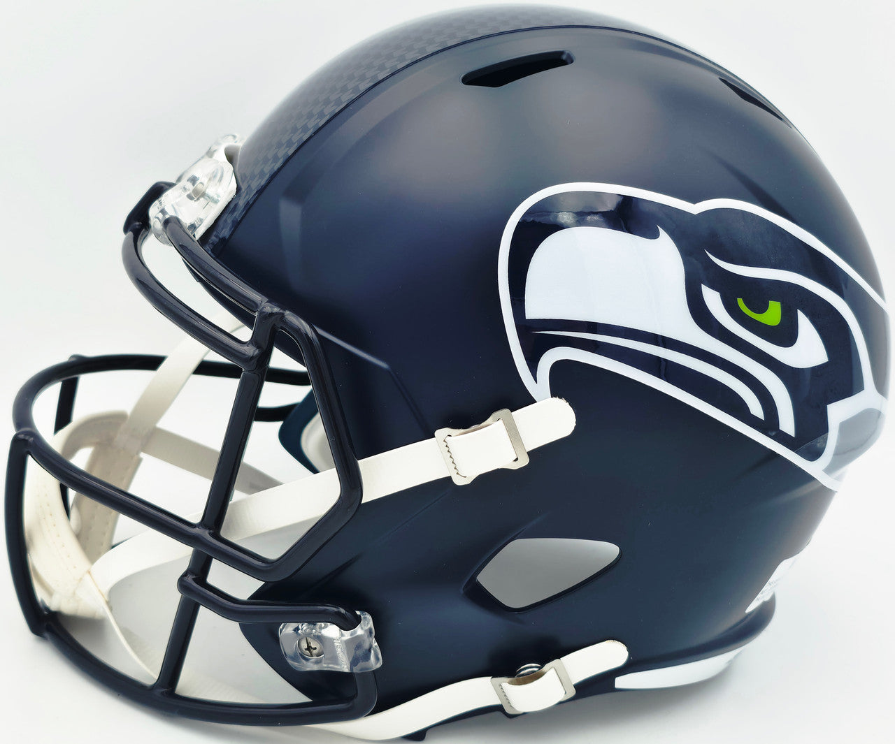Malcolm Smith Autographed Seattle Seahawks Blue Full Size Speed Replica Helmet "SB LXVIII MVP" Beckett BAS Witness Stock #262124