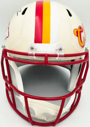 Kenneth Walker III Autographed Kansas City Chiefs Cream Full Size Retro Speed Replica Helmet Beckett BAS Witness Stock #262126