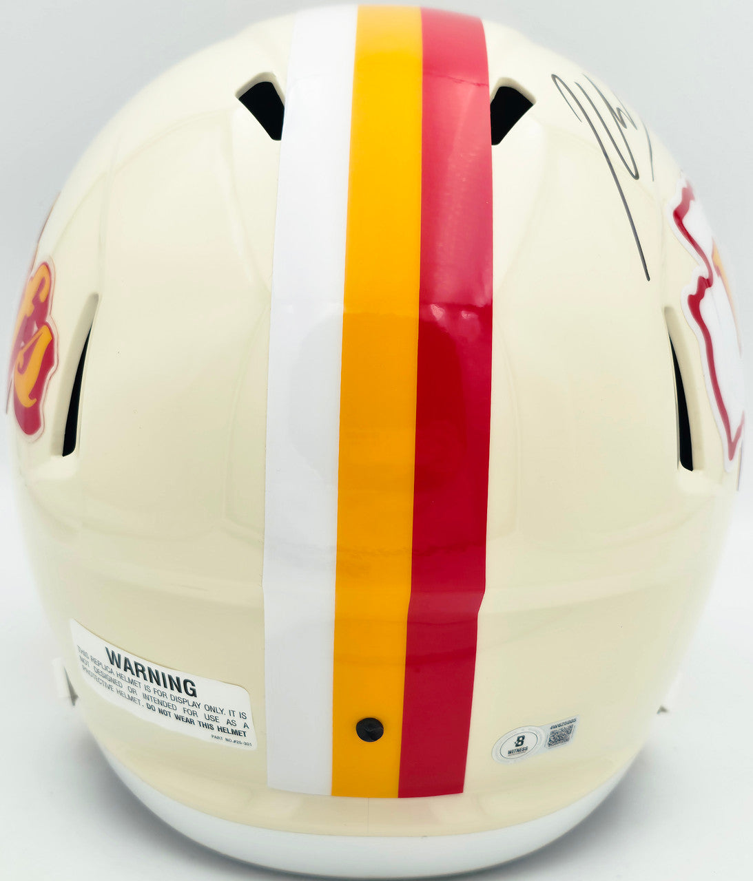 Kenneth Walker III Autographed Kansas City Chiefs Cream Full Size Retro Speed Replica Helmet Beckett BAS Witness Stock #262126