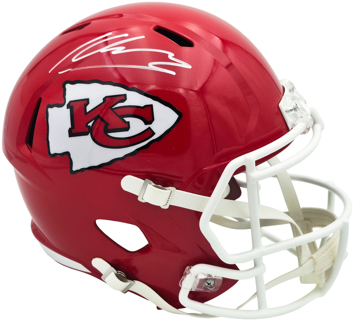 Kenneth Walker III Autographed Kansas City Chiefs Red Full Size Speed Replica Helmet Beckett BAS Witness Stock #262127