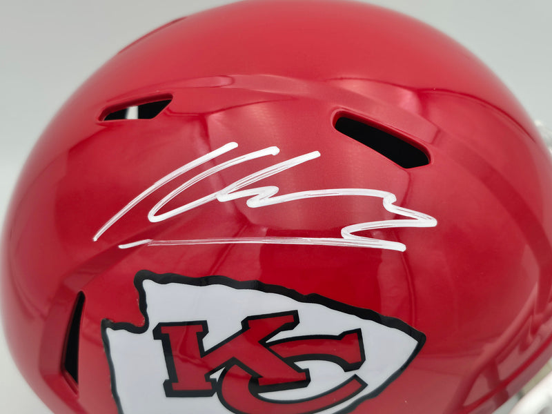 Kenneth Walker III Autographed Kansas City Chiefs Red Full Size Speed Replica Helmet Beckett BAS Witness Stock #262127