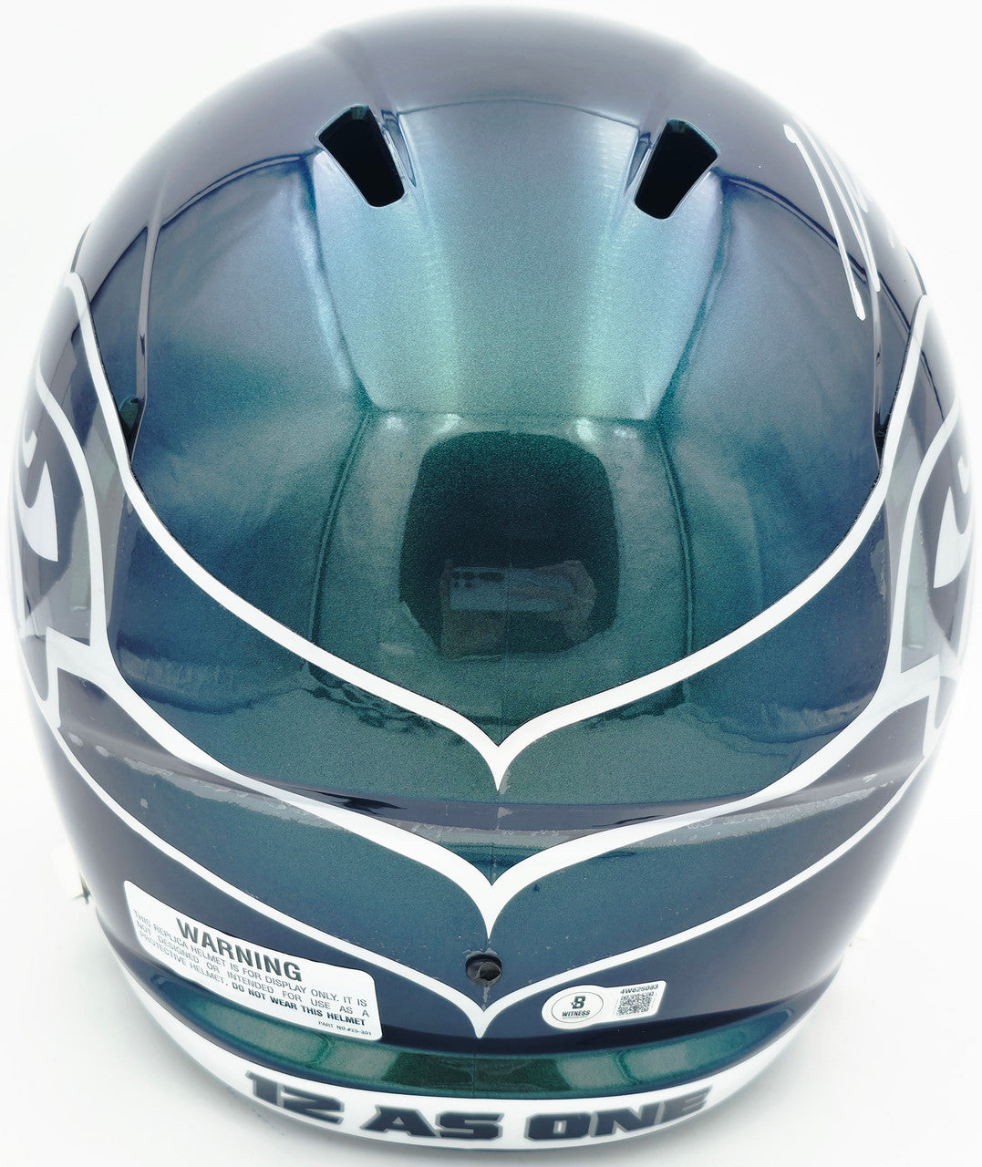 Kenneth Walker III Autographed Seattle Seahawks Metallic Green Full Size Rivalry Speed Replica Helmet "SB LX MVP" Beckett BAS Witness Stock #262128