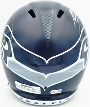Kenneth Walker III Autographed Seattle Seahawks Blue Full Size Speed Replica Helmet "SB LX MVP" Beckett BAS Witness Stock #262131
