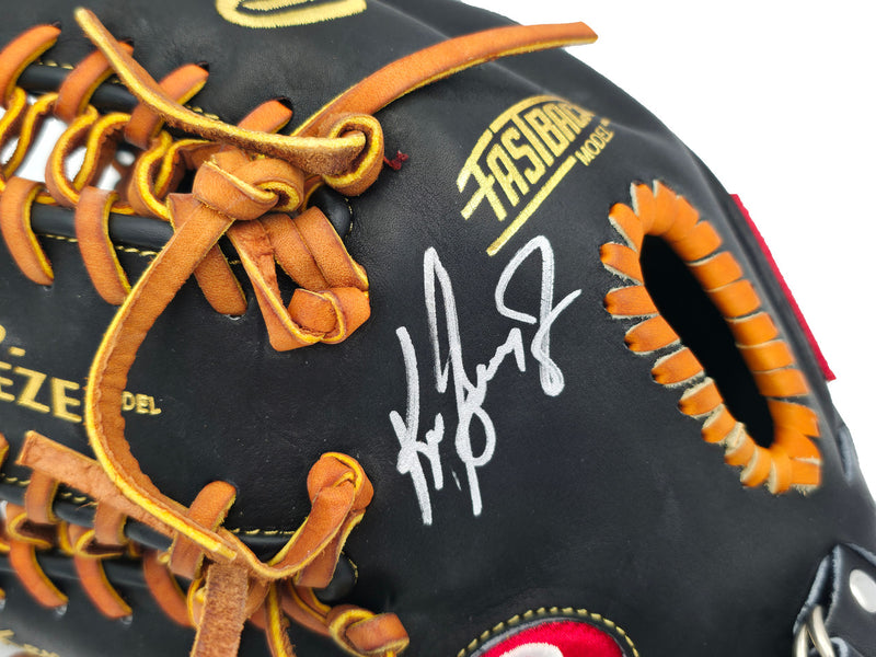 Ken Griffey Jr. Autographed Black Rawlings Heart of the Hide Signature Model Baseball Fielding Glove Seattle Mariners Beckett BAS Witness Stock #262142