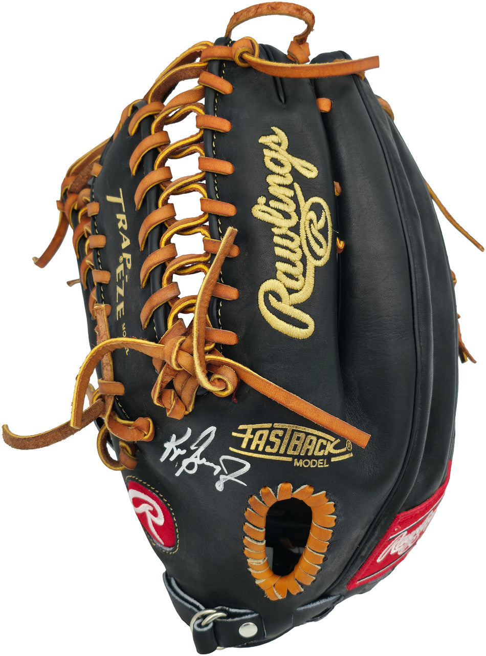 Ken Griffey Jr. Autographed Black Rawlings Heart of the Hide Signature Model Baseball Fielding Glove Seattle Mariners Beckett BAS Witness Stock #262142