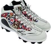 Ken Griffey Jr. Autographed White Nike Griffey 2 Mcs Jackie Robinson Day Baseball Cleats Seattle Mariners Size 11.5 Beckett BAS Witness Stock #262143
