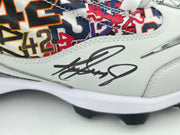 Ken Griffey Jr. Autographed White Nike Griffey 2 Mcs Jackie Robinson Day Baseball Cleats Seattle Mariners Size 11.5 Beckett BAS Witness Stock #262143