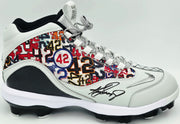 Ken Griffey Jr. Autographed White Nike Griffey 2 Mcs Jackie Robinson Day Baseball Cleats Seattle Mariners Size 11.5 Beckett BAS Witness Stock #262143