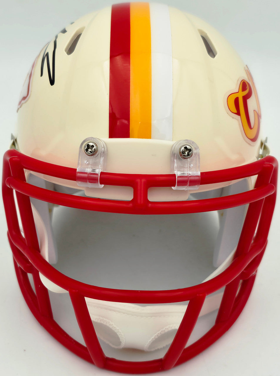 Kenneth Walker III Autographed Kansas City Chiefs Cream Retro Speed Mini Helmet Beckett BAS Witness Stock #262137