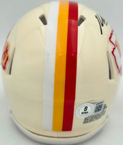 Kenneth Walker III Autographed Kansas City Chiefs Cream Retro Speed Mini Helmet Beckett BAS Witness Stock #262137