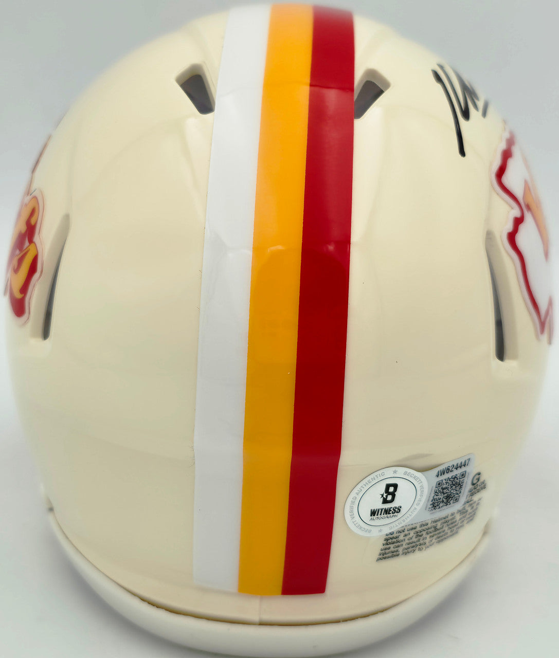 Kenneth Walker III Autographed Kansas City Chiefs Cream Retro Speed Mini Helmet Beckett BAS Witness Stock #262137