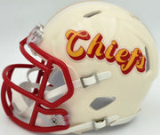 Kenneth Walker III Autographed Kansas City Chiefs Cream Retro Speed Mini Helmet Beckett BAS Witness Stock #262137