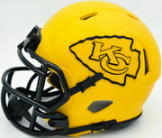 Kenneth Walker III Autographed Kansas City Chiefs Rave Yellow Rave Speed Mini Helmet Beckett BAS Witness Stock #262138