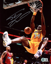 Shaquille Shaq O'Neal Autographed 8x10 Photo Los Angeles Lakers Beckett BAS Witness Stock #262080