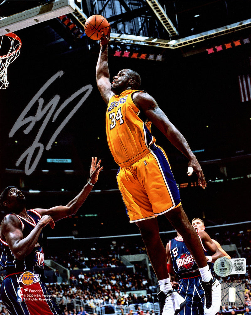 Shaquille Shaq O'Neal Autographed 8x10 Photo Los Angeles Lakers Beckett BAS Witness Stock #262084
