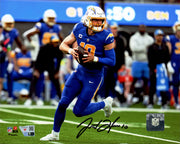 Justin Herbert Autographed 8x10 Photo Los Angeles Chargers Fanatics Holo Stock #262105