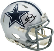 George Pickens Autographed Dallas Cowboys Silver Speed Mini Helmet JSA Witness Stock #262391