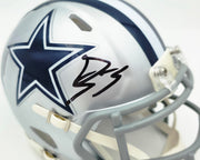 George Pickens Autographed Dallas Cowboys Silver Speed Mini Helmet JSA Witness Stock #262391
