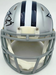 George Pickens Autographed Dallas Cowboys Silver Speed Mini Helmet JSA Witness Stock #262391