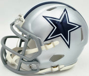 George Pickens Autographed Dallas Cowboys Silver Speed Mini Helmet JSA Witness Stock #262391
