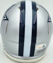 George Pickens Autographed Dallas Cowboys Silver Speed Mini Helmet JSA Witness Stock #262391
