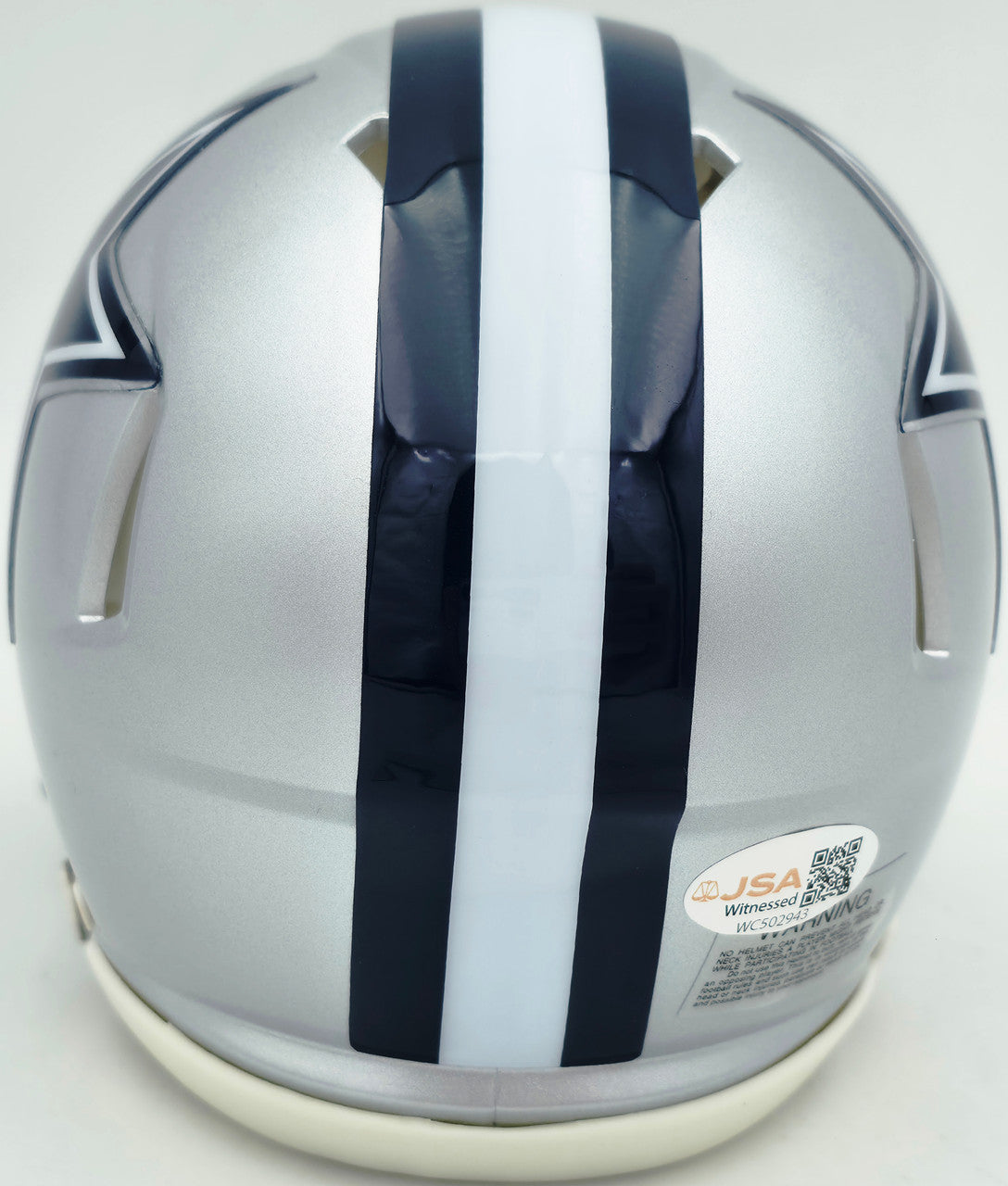 George Pickens Autographed Dallas Cowboys Silver Speed Mini Helmet JSA Witness Stock #262391