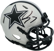 George Pickens Autographed Dallas Cowboys Silver Rave Speed Mini Helmet JSA Witness Stock #262393