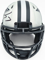 George Pickens Autographed Dallas Cowboys Silver Rave Speed Mini Helmet JSA Witness Stock #262393