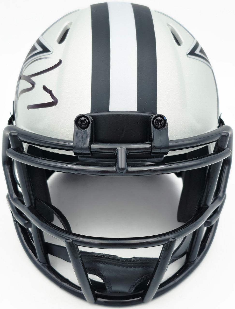 George Pickens Autographed Dallas Cowboys Silver Rave Speed Mini Helmet JSA Witness Stock #262393