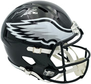 Jason Kelce Autographed Philadelphia Eagles Black 2022 Alternate On-Field Full Size Speed Replica Helmet PSA/DNA ITP Stock #262329