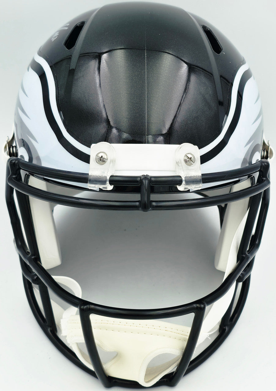 Jason Kelce Autographed Philadelphia Eagles Black 2022 Alternate On-Field Full Size Speed Replica Helmet PSA/DNA ITP Stock #262329