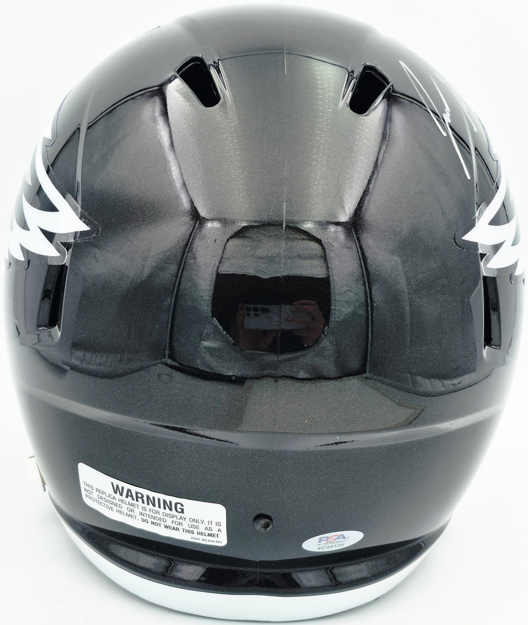 Jason Kelce Autographed Philadelphia Eagles Black 2022 Alternate On-Field Full Size Speed Replica Helmet PSA/DNA ITP Stock #262329