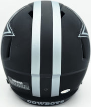 George Pickens Autographed Dallas Cowboys Eclipse Black Full Size Speed Replica Helmet JSA Witness Stock #262390