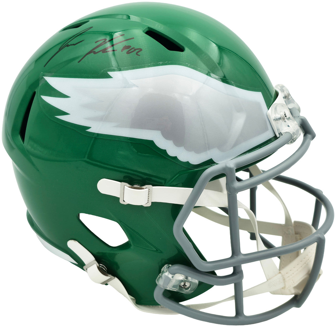 Jason Kelce Autographed Philadelphia Eagles Kelly Green 2023 Alternate Full Size Speed Replica Helmet PSA/DNA ITP Stock #262328