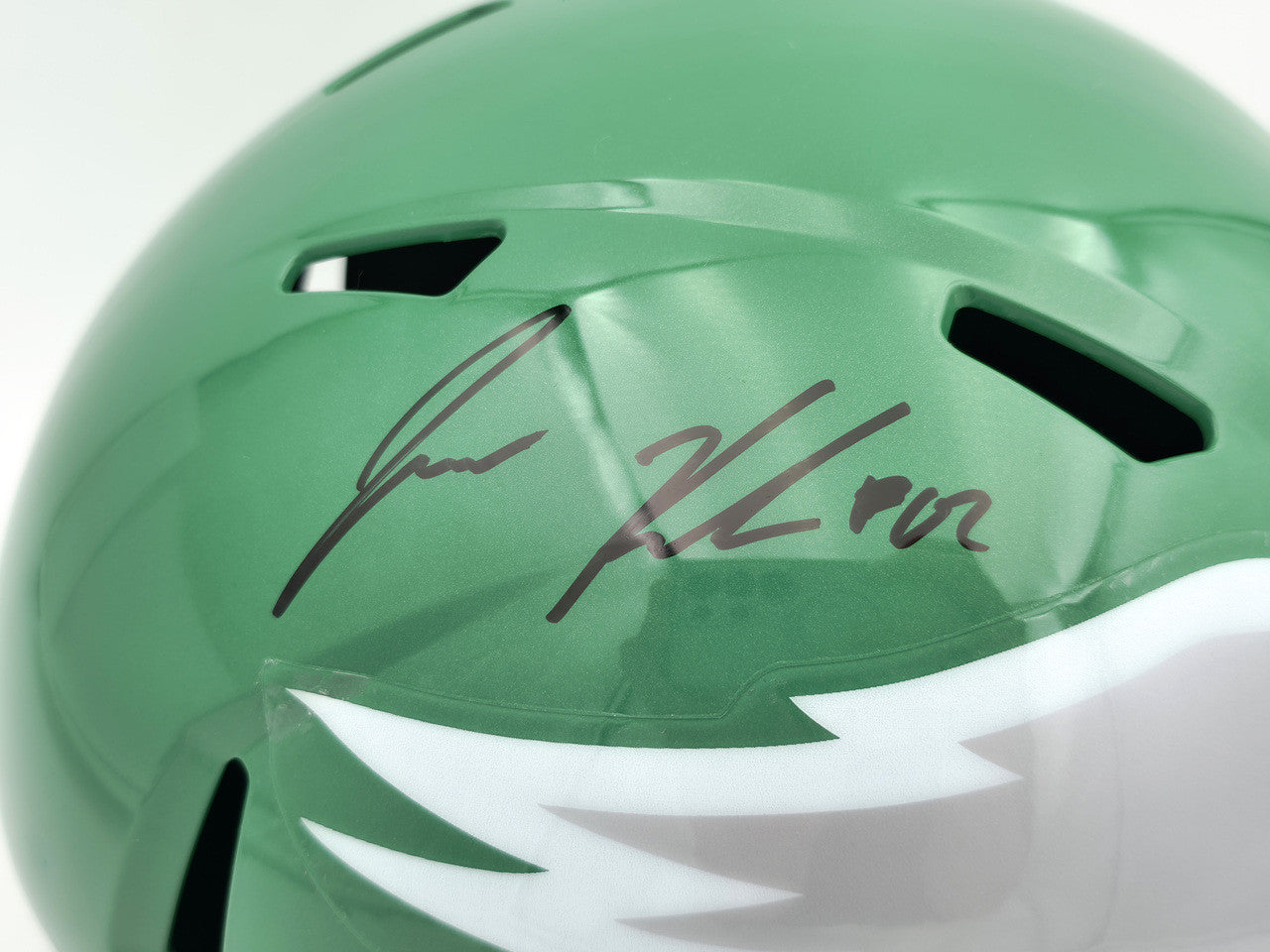 Jason Kelce Autographed Philadelphia Eagles Kelly Green 2023 Alternate Full Size Speed Replica Helmet PSA/DNA ITP Stock #262328