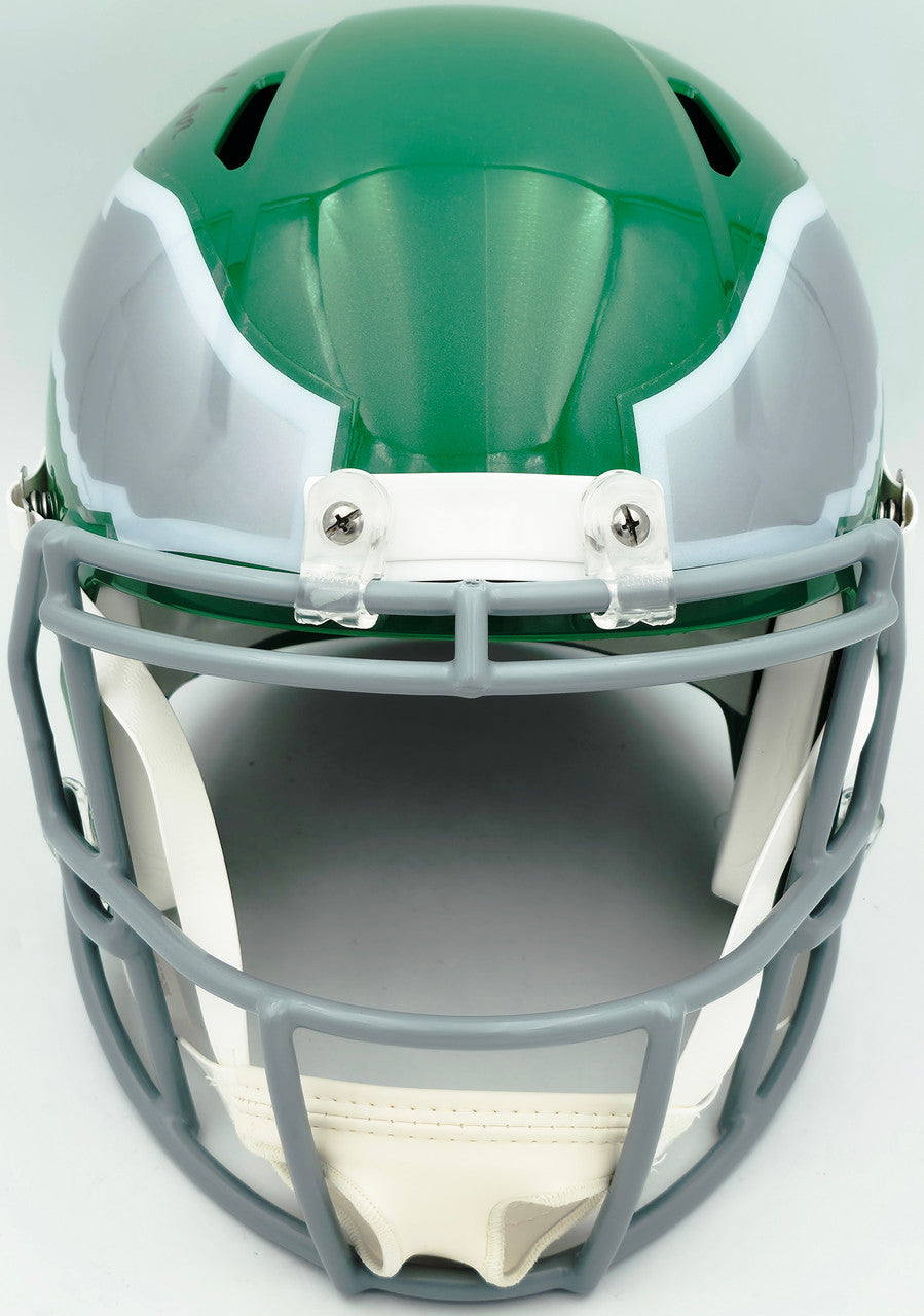 Jason Kelce Autographed Philadelphia Eagles Kelly Green 2023 Alternate Full Size Speed Replica Helmet PSA/DNA ITP Stock #262328