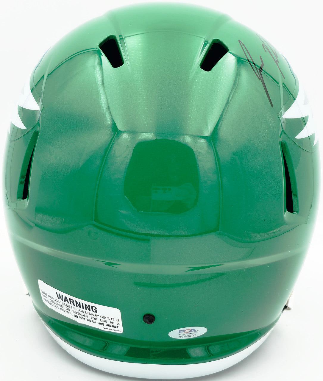 Jason Kelce Autographed Philadelphia Eagles Kelly Green 2023 Alternate Full Size Speed Replica Helmet PSA/DNA ITP Stock #262328