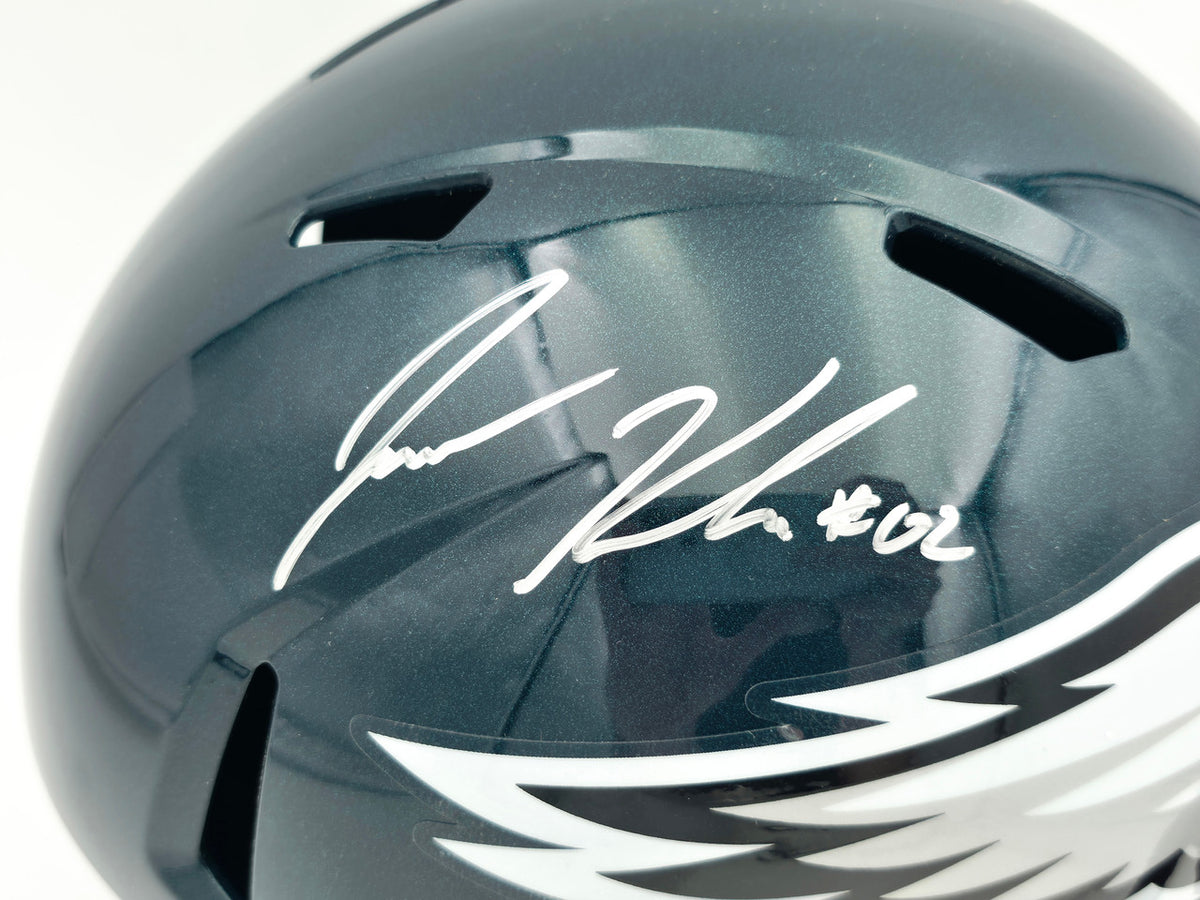 Jason Kelce Autographed Philadelphia Eagles Green Full Size Speed Replica Helmet PSA/DNA ITP Stock #262326
