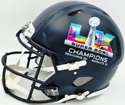 Jaxon Smith-Njigba Autographed Seattle Seahawks Blue Super Bowl LX Champions Logo Full Size Authentic Speed Helmet Fanatics Holo Stock #262359