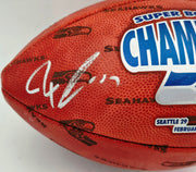 Jaxon Smith-Njigba Autographed Seattle Seahawks Official Super Bowl LX Logo Leather Football Fanatics Holo Stock #262362