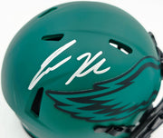 Jason Kelce Autographed Philadelphia Eagles Rave Green Speed Mini Helmet PSA/DNA ITP Stock #262331