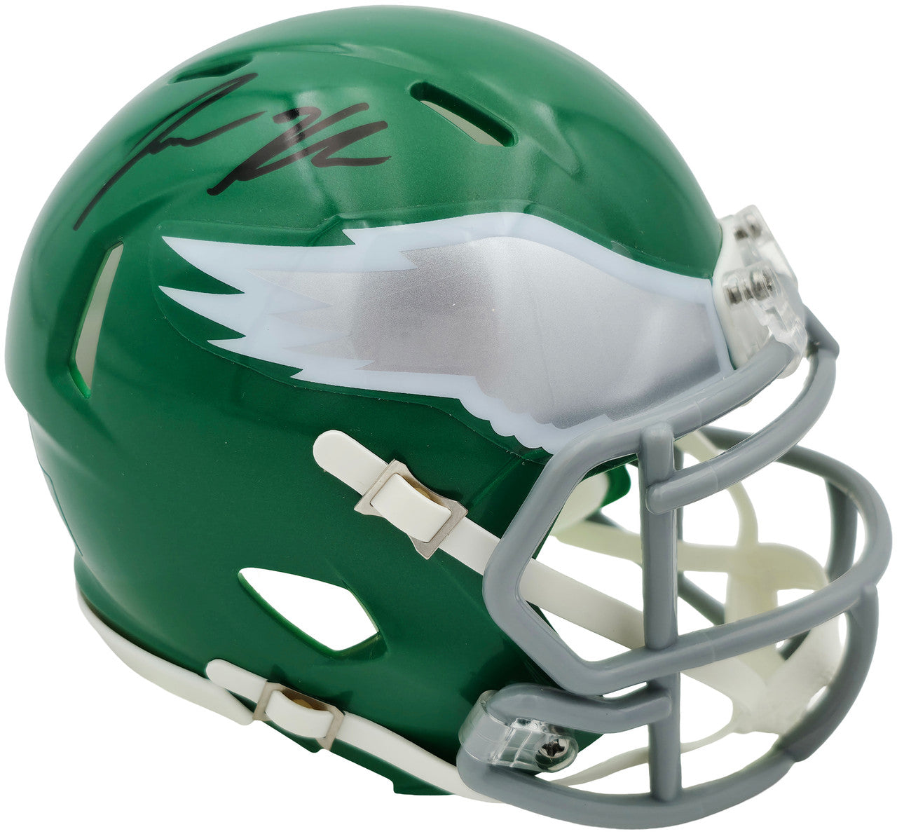 Jason Kelce Autographed Philadelphia Eagles Kelly Green 2023 Alternate Speed Mini Helmet PSA/DNA ITP Stock #262333