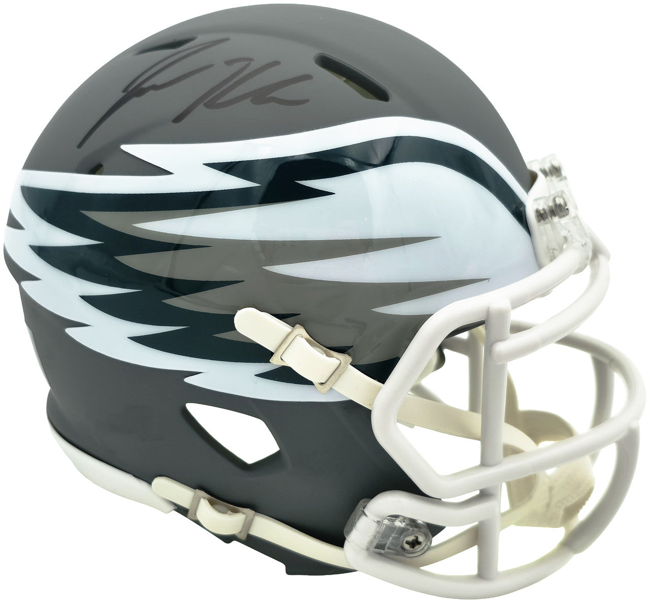 Jason Kelce Autographed Philadelphia Eagles AMP Gray Speed Mini Helmet PSA/DNA ITP Stock #262335