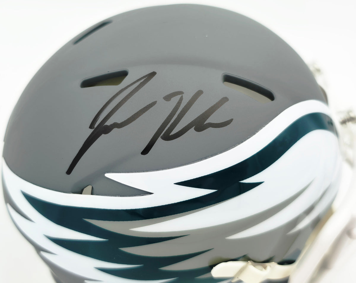 Jason Kelce Autographed Philadelphia Eagles AMP Gray Speed Mini Helmet PSA/DNA ITP Stock #262335