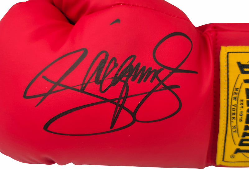 Manny Pacquiao Autographed Red Everlast Vinyl Boxing Glove LH Beckett BAS Witness Stock #262341