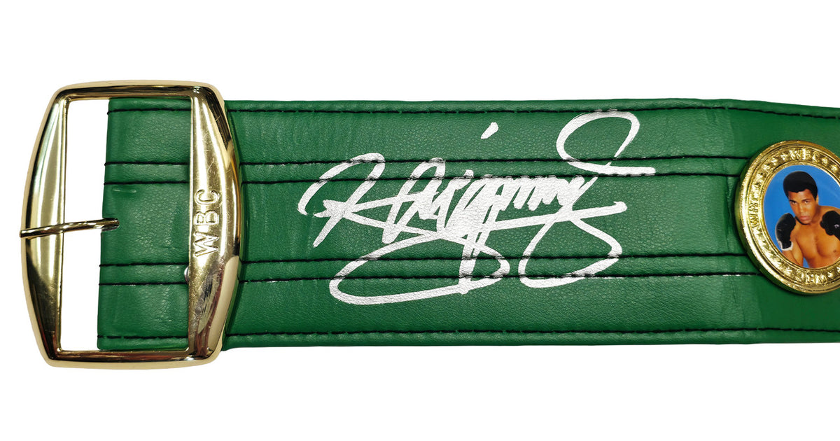 Manny Pacquiao Autographed Green WBC World Championship Boxing Belt Beckett BAS Witness Stock #262342