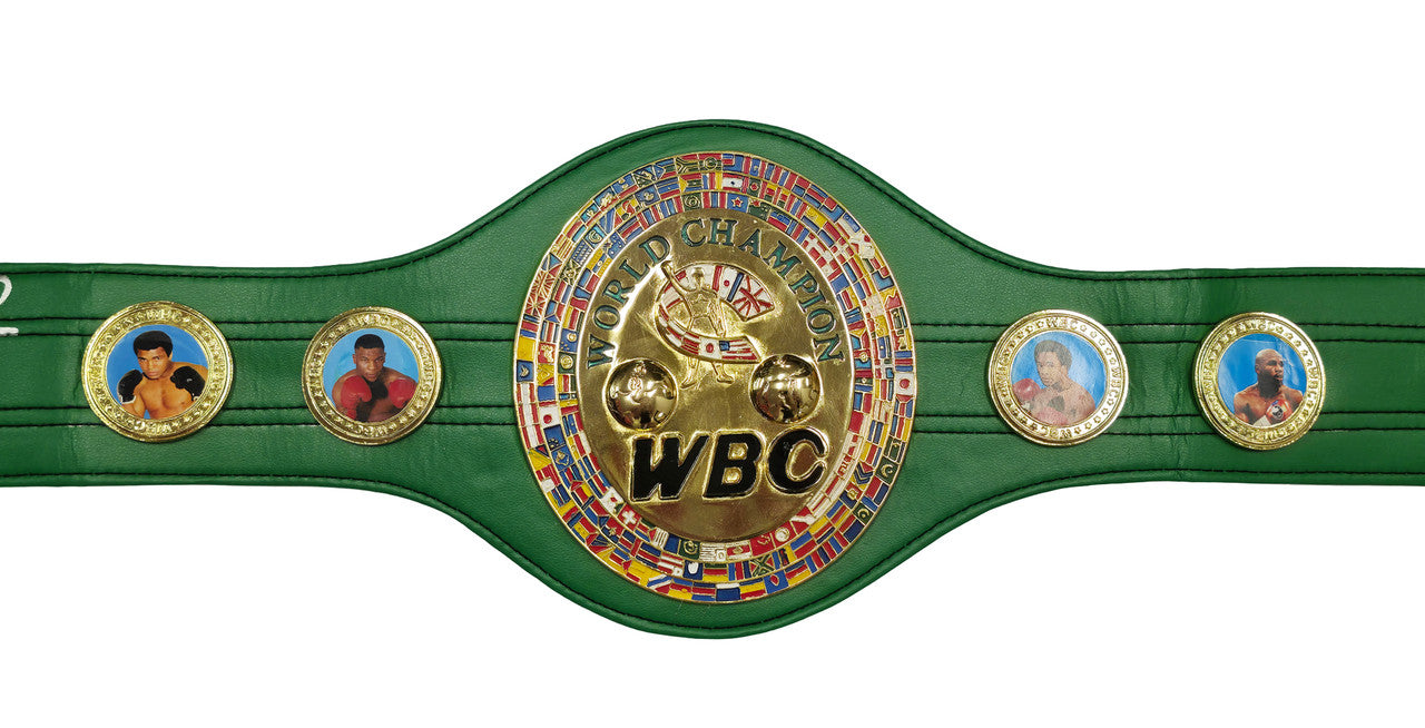 Manny Pacquiao Autographed Green WBC World Championship Boxing Belt Beckett BAS Witness Stock #262342